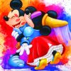 Mickey and Minnie Kiss Paint By Numbers
