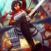 Attack on Titan Mikasa Paint By Numbers