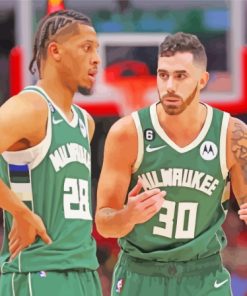 Milwaukee Bucks Basketball Players Paint By Numbers