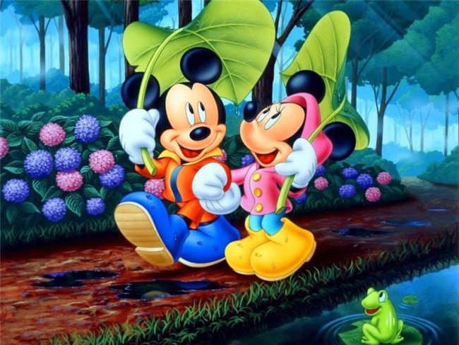 Minnie and Mickey Cartoon Paint By Numbers