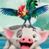 Moana Pua and Hei Hei Disney Art Paint By Numbers