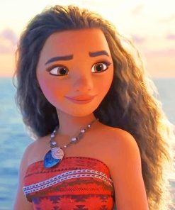 Moana Curly Hairstyle Paint By Numbers