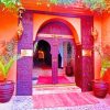Moroccan Riad Scene Paint By Numbers