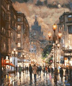 Moscow Night Cityscape Paint By Numbers