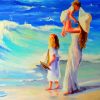 Beachside Bonding with Mother and Daughters Paint By Numbers
