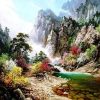 Mountain River Landscape Paint By Numbers