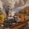 Mountain Train Landscape Paint By Numbers