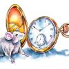 Whimsical Mouse and Clock Paint By Numbers