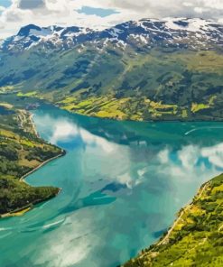 Mount Hoven Norway Landscape Paint By Numbers