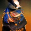 Badger Wildlife Art Paint By Numbers