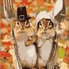 Adorable Squirrel Pair Paint By Numbers