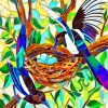 Mosaic Colorful Magpie Birds Paint By Numbers