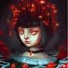 Mushroom Girl Creative Women Paint By Numbers
