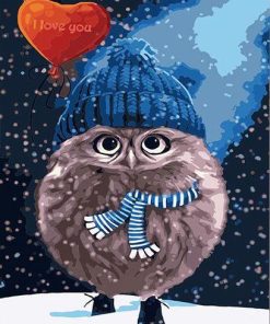 Snowy Owl Romantic Scene Paint By Numbers