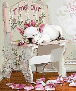 White Dog Painting Paint By Numbers