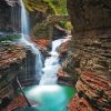Watkins Glen Waterfall Scene Paint By Numbers