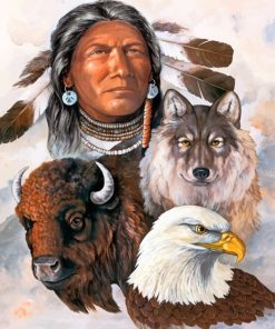 Native American Wildlife Paint By Numbers