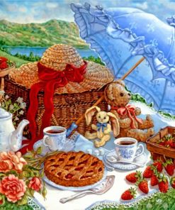 Nature Picnic Outdoor Scene Paint By Numbers