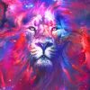 Nebula Lion Abstract Paint By Numbers