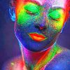Colorful Neon Body Paint By Numbers