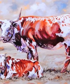 Nguni Cattle Calves Paint By Numbers