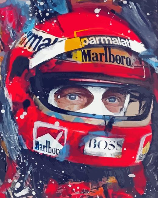 Finalizing Niki Lauda Formula 1 art