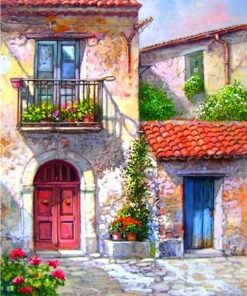 Santorini Cityscape Greece Paint By Numbers