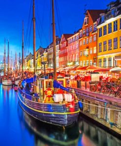 Nyhavn Scandinavian Harbor Paint By Numbers