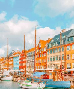 Nyhavn Scandinavian Harbor Paint By Numbers