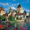 Oberhofen Switzerland Castle Paint By Numbers