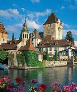 Oberhofen Switzerland Castle Paint By Numbers