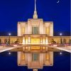 Ogden Utah Temple Night Scene Paint By Numbers