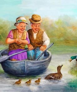 Romantic Old Couple Date Paint By Numbers