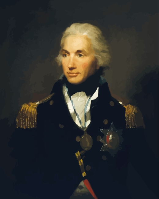 Finalizing Horatio Nelson painting by numbers artwork
