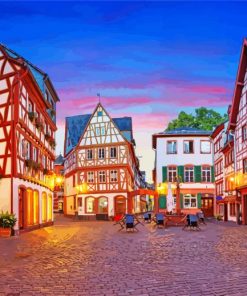 Mainz Old Town Streets Paint By Numbers