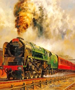 Vintage Steam Train Paint By Numbers