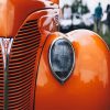 Orange Vintage Car Paint By Numbers