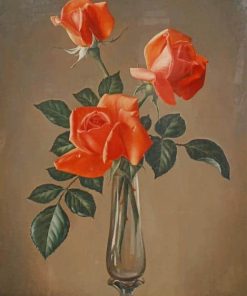 Orange Roses Still Life Paint By Numbers
