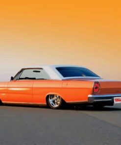 Vintage Orange Ford Galaxie Paint By Numbers