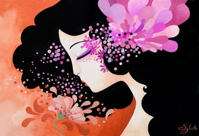 Orchid-Themed Illustration Paint By Numbers