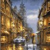 Rainy London Street City Scene Paint By Numbers