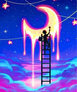 Fantasy Crescent Moon Paint By Numbers