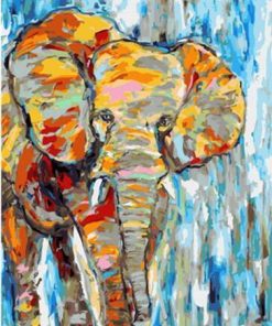 Elephant Colorful Animal Paint By Numbers