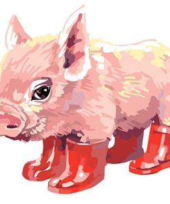 Pink Pig Animal Paint By Numbers