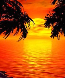 Island Sunset Paradise Paint By Numbers