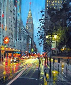 New York Rainy Cityscape Paint By Numbers