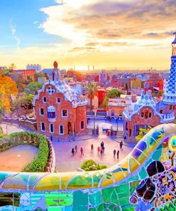Park Guell Barcelona Sky Paint By Numbers