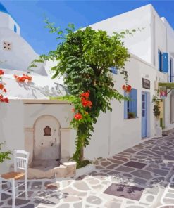 Paros Island Streets Paint By Numbers