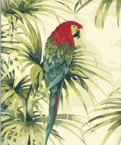 Red Head Parrot Painting Paint By Numbers