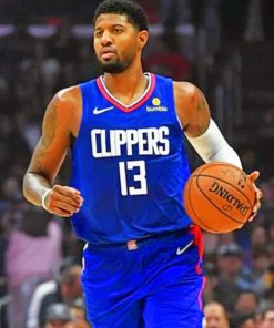 Paul George Clippers Basketball Paint By Numbers